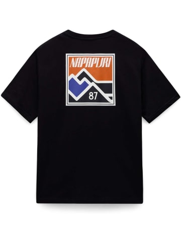 Napapijri T-Shirt "S-Guide Ss" in Schwarz
