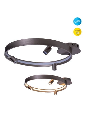 näve LED Deckenleuchte "TRISTAN" in stahl-blank - EEK E