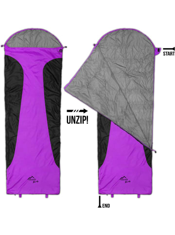 Normani Outdoor Sports Ultralight-Schlafsack (RV links) Runty in Lila/Schwarz