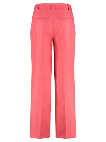 Gerry Weber Elegante Leinenhose mit Bügelfalten in Rot