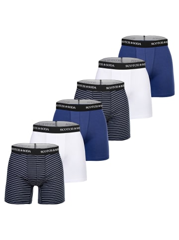 Scotch & Soda Boxershort 6er Pack in Blau/Weiß