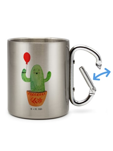 Mr. & Mrs. Panda Thermobecher Kaktus Luftballon ohne Spruch in Silber
