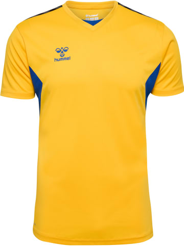 Hummel Hummel T-Shirt Hmlauthentic Multisport Herren Atmungsaktiv Schnelltrocknend in SPORTS YELLOW/TRUE BLUE