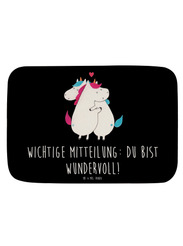 Mr. & Mrs. Panda Badvorleger Einhorn Mitteilung mit Spruch in Schwarz