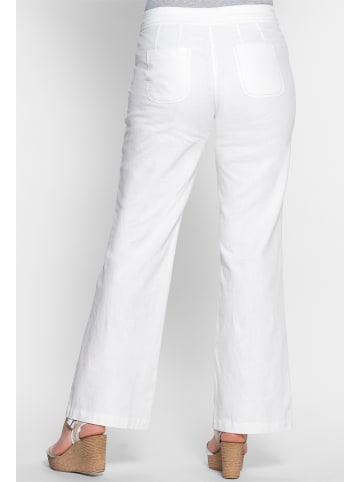 sheego Leinenhose in weiß
