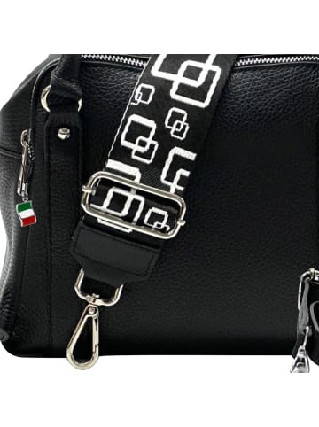 Florence Florence Umhängetasche, Citytasche Leder schwarz ca. 22cm