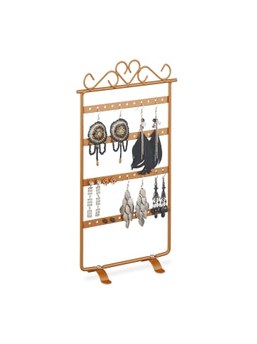 relaxdays Ohrringhalter in Bronze - (B)16,5 x (H)30,5 x (T)6,5 cm