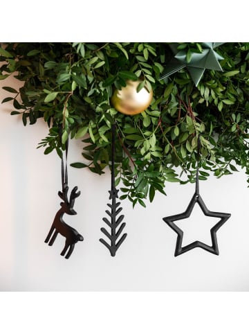 Villeroy & Boch 3-tlg. Deko-Hänger Christmas Chic in Schwarz in schwarz