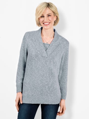 WITT WEIDEN V-Ausschnitt-Pullover in bleu-meliert
