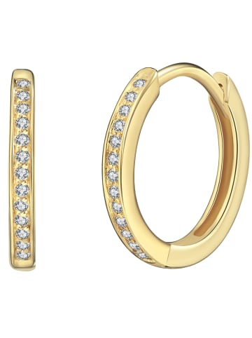 Rafaela Donata Creolen Sterling Silber Zirkonia in gelbgold