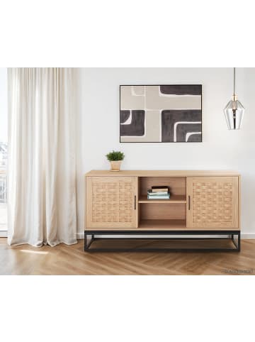 home24 Sideboard Hult mit 2 Türen in Pappel Hell