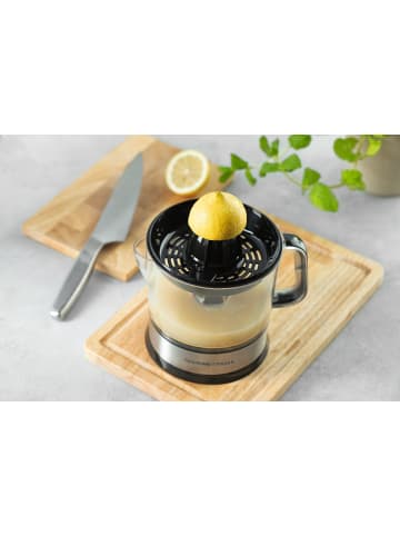 Gourmet Maxx Zitruspresse 0,7l 40W Edelstahl  Schwarz