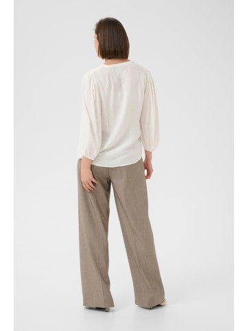 Kaffe Langarm-Bluse KAannika Regular fit in Chalk