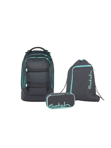 Satch Schulrucksack-Set PACK Mint Phantom 3-teilig in Grau