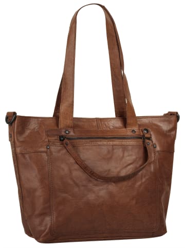 SPIKES & SPARROW Shopper echt Leder in cognac