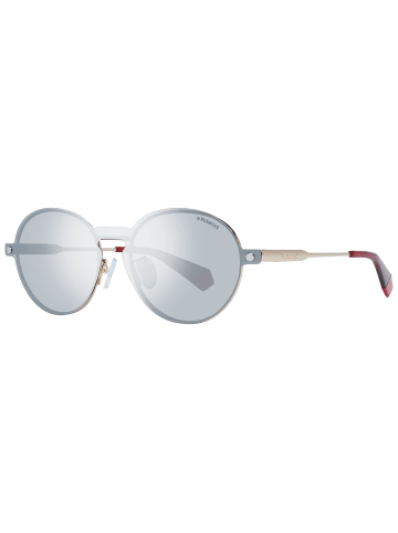 Polaroid Herren Brillenfassung mit Sonnenbrillen-Clip Rund Gold