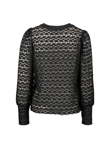 Zero  Spitzenbluse mit Rundhalsausschnitt in Black Beauty