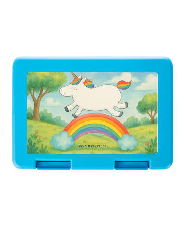 Mr. & Mrs. Panda Brotdose Einhorn Regenbogen Design ohne Spruch in Weiß