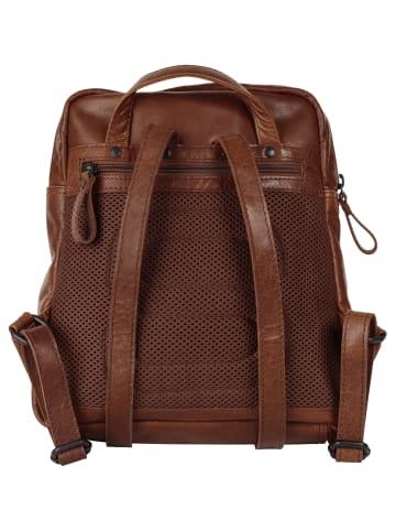 SPIKES & SPARROW Rucksack echt Leder in cognac