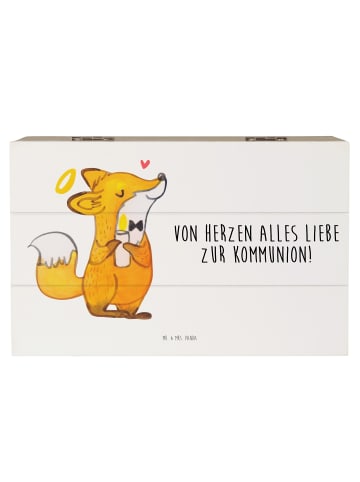 Mr. & Mrs. Panda Erinnerungsbox Fuchs Kommunion mit Spruch in Weiß
