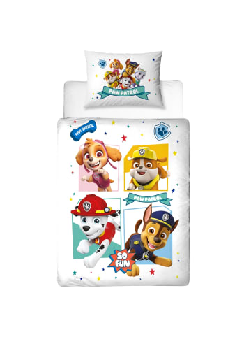 Paw Patrol Baby Bettwäsche-Set Flanell "Paw Patrol" in Weiß