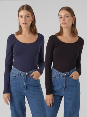 Vero Moda 2er-Pack Top in Black Iris