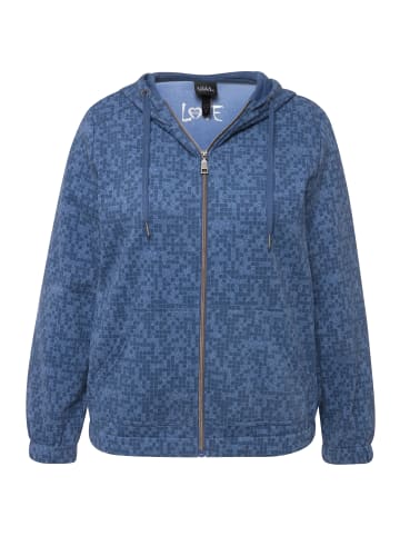 Ulla Popken Sweatjacke in helles segelblau