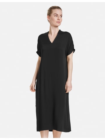 TAIFUN Kleid Langarm kurz in Schwarz