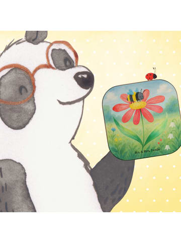 Mr. & Mrs. Panda Glasuntersetzer Hummel Blume Design ohne Spruch in Weiß