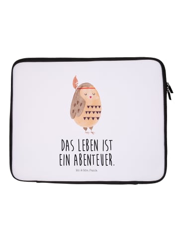 Mr. & Mrs. Panda Notebook Tasche Eule Federschmuck mit Spruch in Weiß