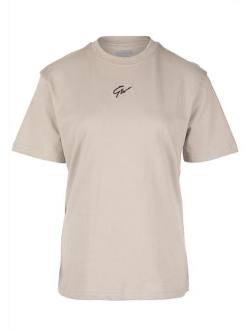 Gorilla Wear T-Shirt in Übergröße - Bixby - Beige