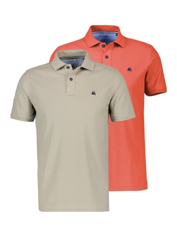 Lerros Poloshirt Basic in Beige / orange