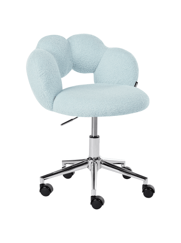 Beliani Bürostuhl WHIZZY in Blau/Silber - (W) 59 x (H) 64 x (L) 50 cm