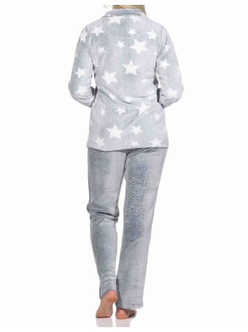 NORMANN Hausanzug Sterne Coralfleece - 76704 in blau