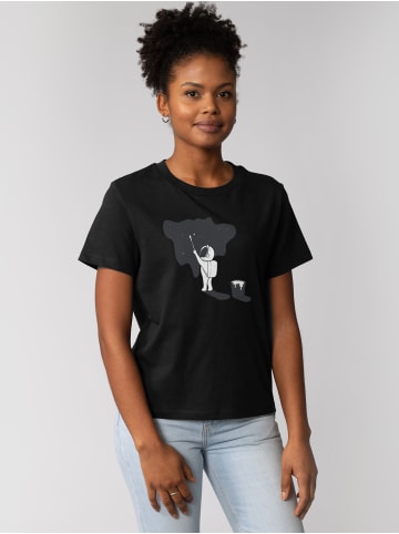 wat? Apparel T-Shirt Painting space in Schwarz