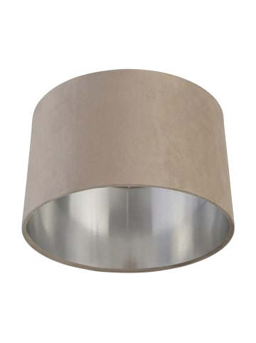Lampenschirm Ø 28 x (H)18 cm in Taupe Silber gebürstet