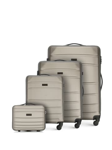 Wittchen 4tlg. Koffer Set Globe line Collection in Champagne