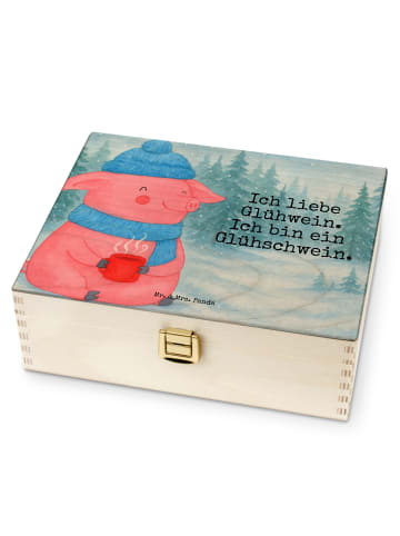 Mr. & Mrs. Panda Teedose Schwein Glühwein Design mit Spruch in Weiß