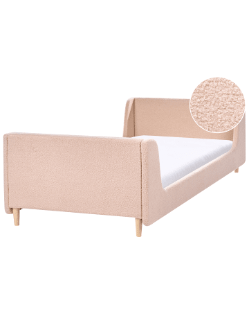 Beliani 2-tlg Kinderbett LAYE in Beige/Braun