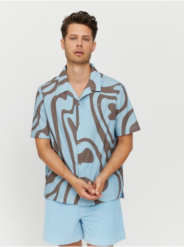 MAZINE Hemd Honolulu Shirt in sky blue/printed