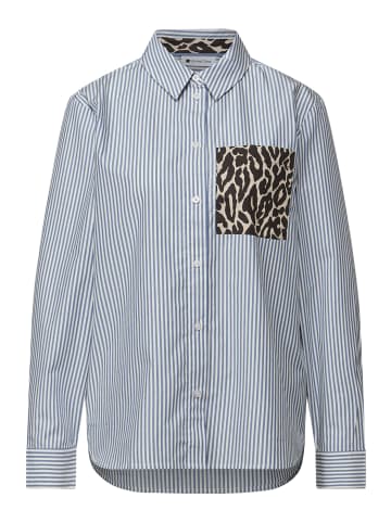 Street One Bluse in blau weiß