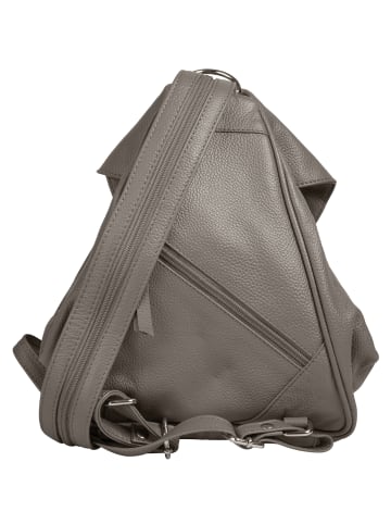 Bruno Banani Rucksack echt Leder in grau