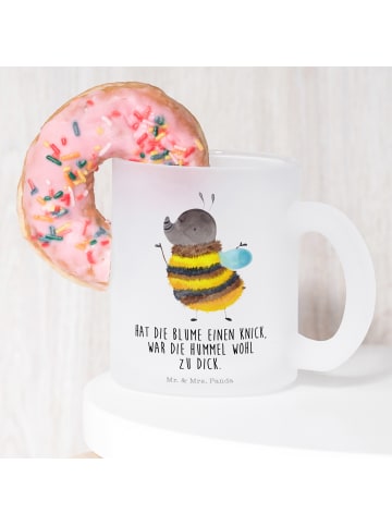 Mr. & Mrs. Panda Teetasse Hummel flauschig mit Spruch in Transparent