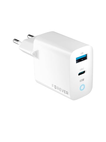 FOREVER Wandladegerät in Weiß PD, QC, Schnellladegerät USB Typ A, USB Typ in Weiß