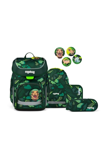 Ergobag Grundschulranzen-Set, CUBO "DinosauriBär" 5-tlg. in Grün
