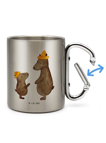 Mr. & Mrs. Panda Tasse Bären mit Hut ohne Spruch in Silber