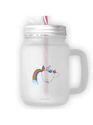 Mr. & Mrs. Panda Trinkglas Mason Jar Einhorn Pegasus ohne Spruch in Transparent