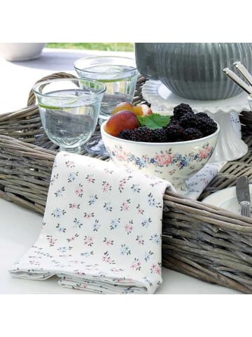 Greengate Geschirrtuch EMELY PETIT Weiß mit Blumen