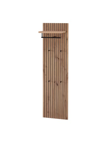 home24 Garderobenpaneel Besco mit Kleiderstange in Braun