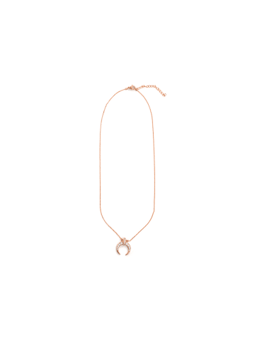 Luxenter Metal alloy necklace with cubic zirconia, finished in 18k rose gold - Cali
